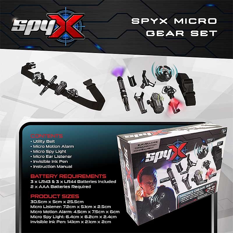 SpyX Micro Gear Set - Contents