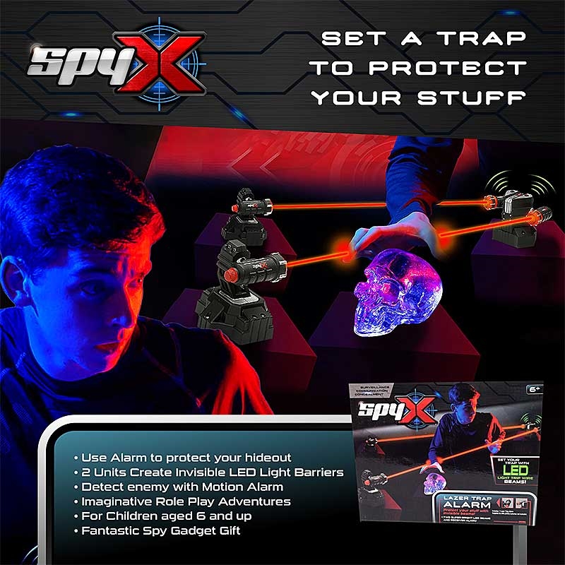 SpyX Lazer Trap Alarm - Set a Trap to Protect your Stuff