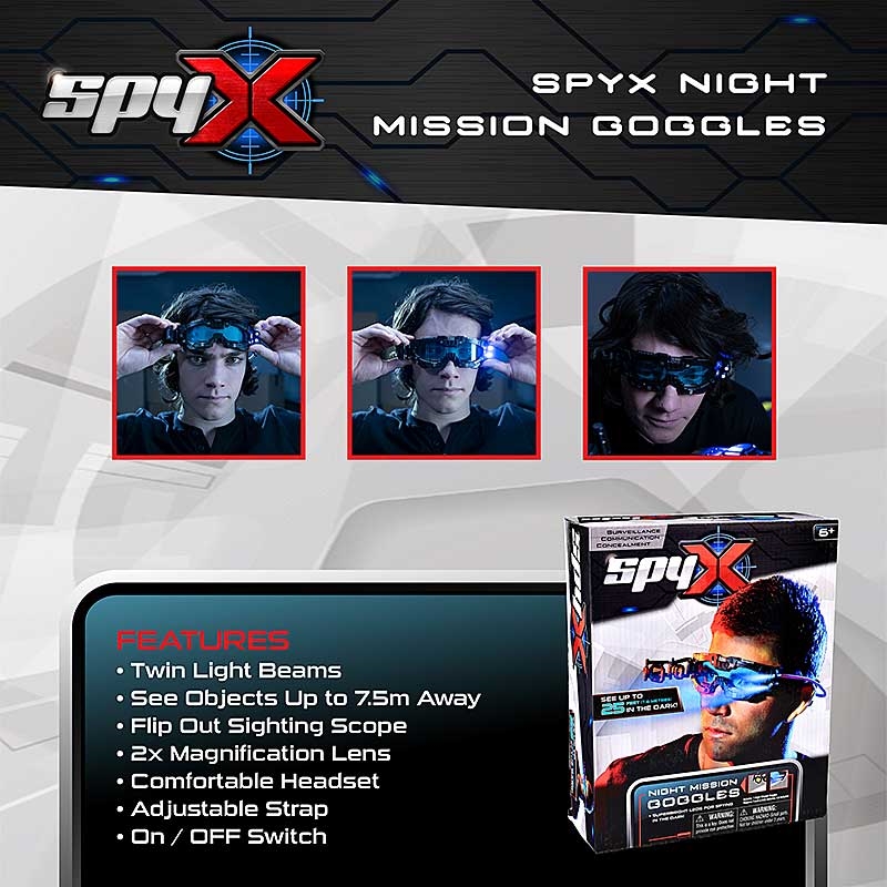 SpyX Night Mission Goggles - Features