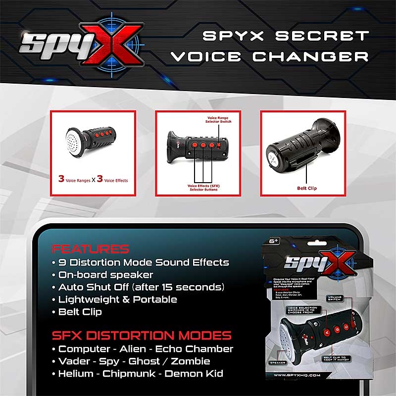SpyX Secret Voice Changer - Features