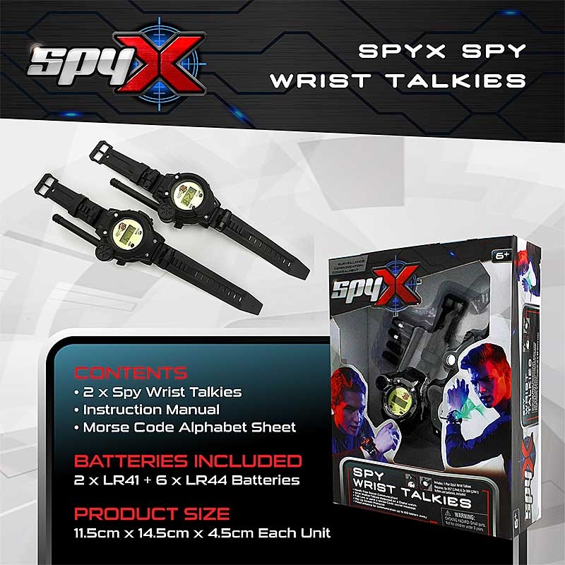 SpyX Spy Wrist Talkies - Contents
