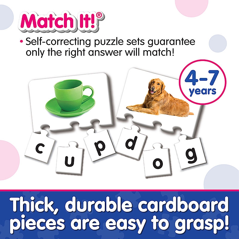 Thick, durable cardboard pieces are easy to grasp!