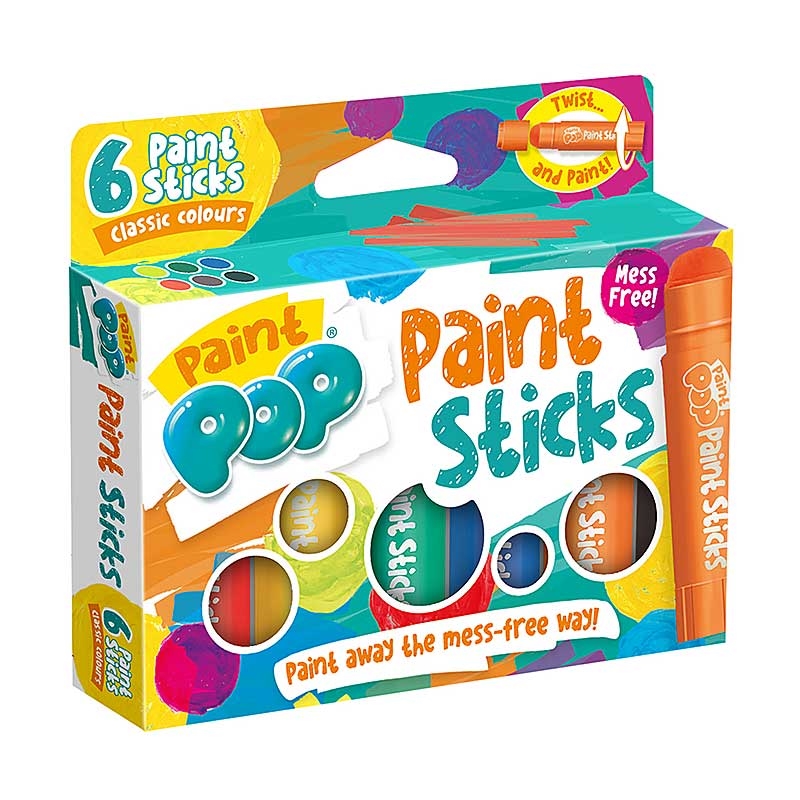 Paint Pop Paint Sticks 6 Pack Classic Colours Pack
