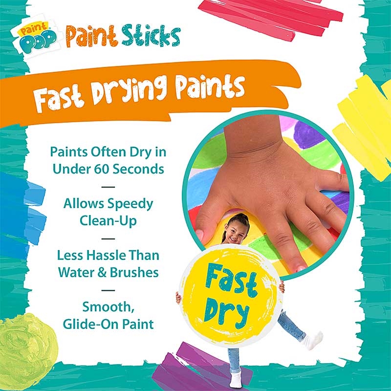 Paint Pop Paint Sticks - Fast Drying Paints 