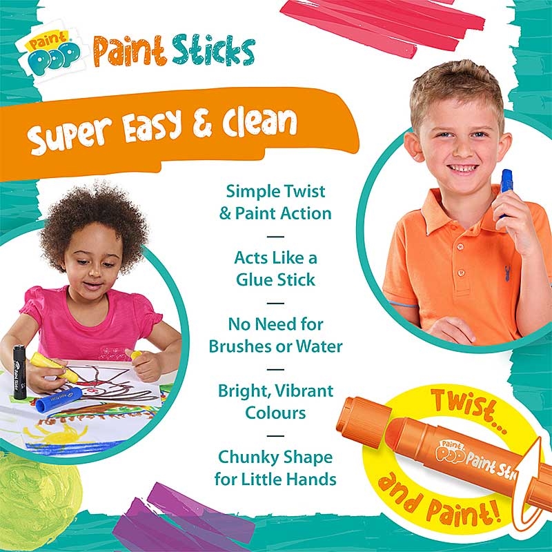 Paint Pop Paint Sticks - Super Easy & Clean