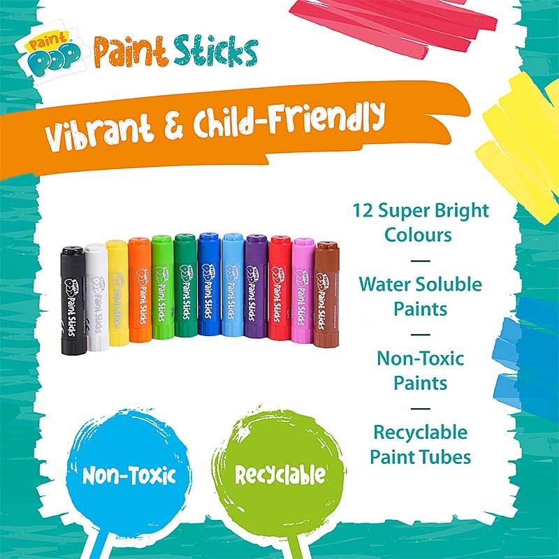 Paint Pop Paint Sticks - Vibrant & Child Friendly