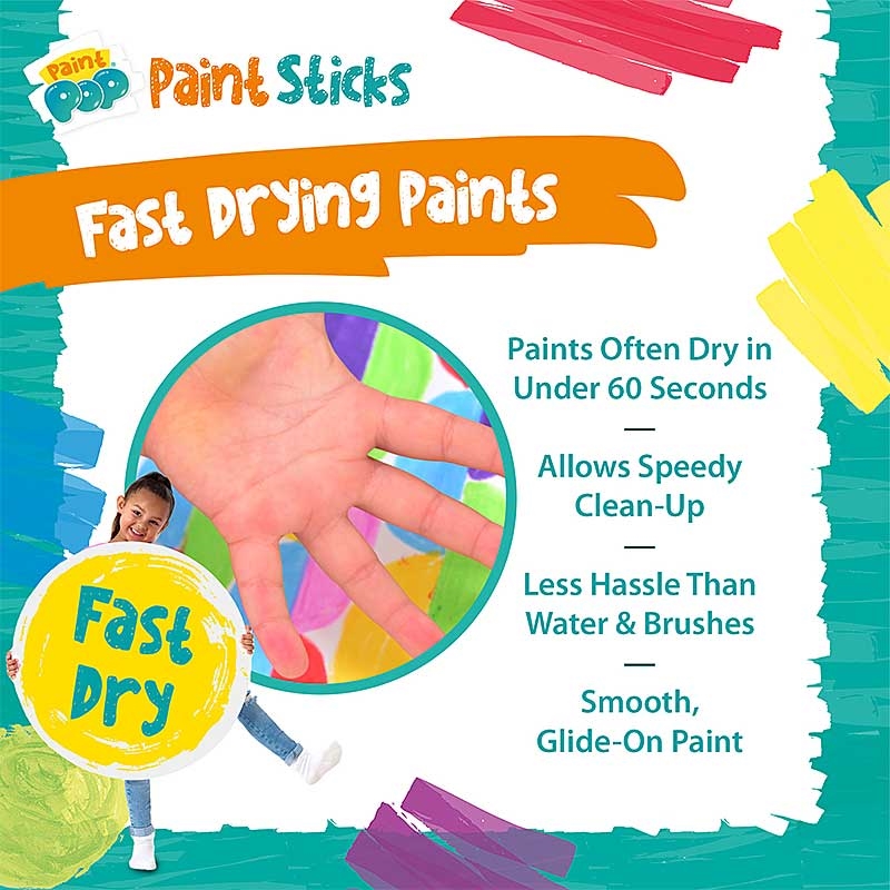 Paint Pop Paint Sticks - Fast Drying Paints