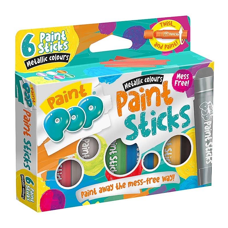Paint Pop Paint Sticks 6 Pack Metallic Colours Pack