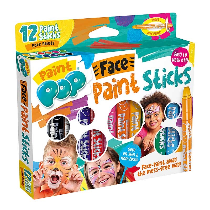 Paint Pop Paint Sticks Face Paints 12 Pack