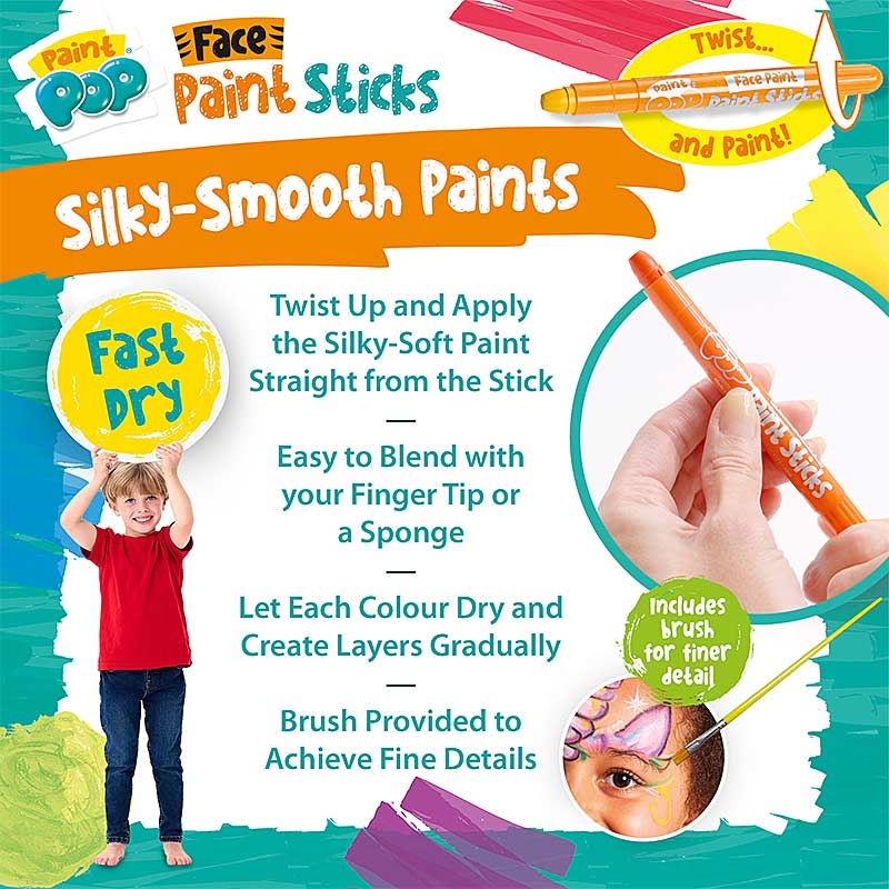 Paint Pop Paint Sticks - Silky-Smooth Paints