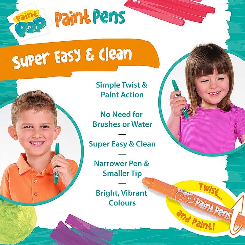Paint Pop Paint Pens - Super Easy & Clean