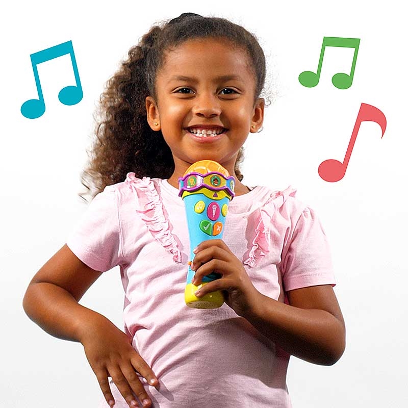 Hey Duggee Sing and Learn Microphone - Young Girl singing into Microphone
