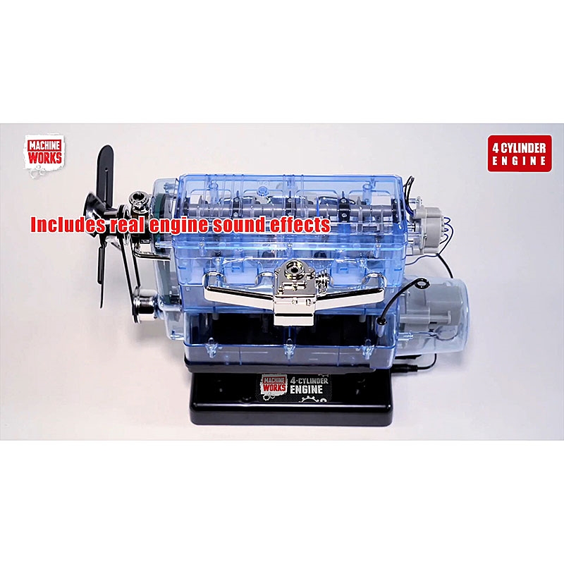 Machine Works 4 Cylinder Engine - Includes real engine sound effects