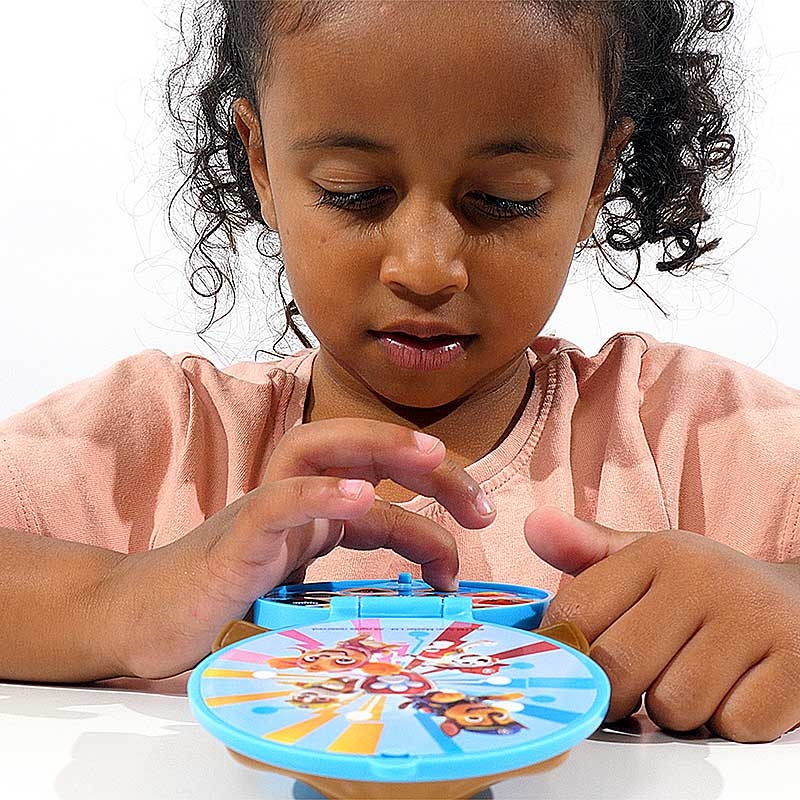 Paw Patrol Chase's Flip Up Learning Pad - Girl using Interactive Buttons