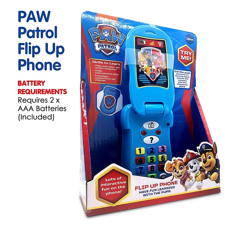 PAW Patrol Flip Up Phone - Battery Requirements
