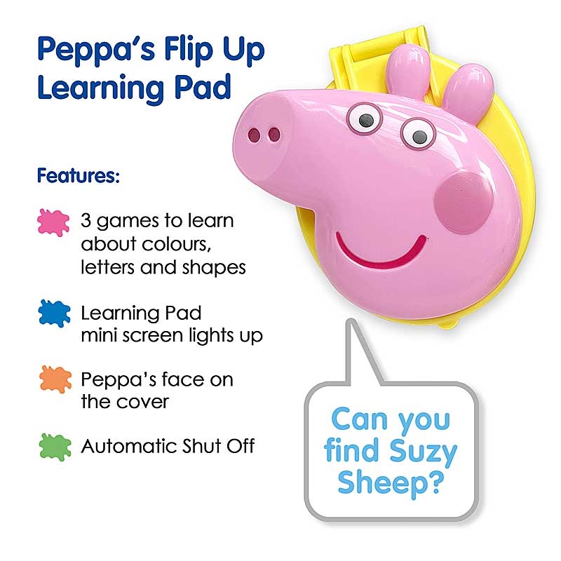 Peppa's Flip Up Learning Pad - Features