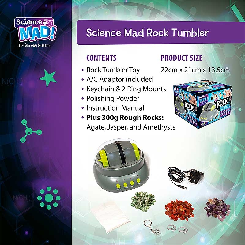 Science Mad Rock Tumbler - Contents