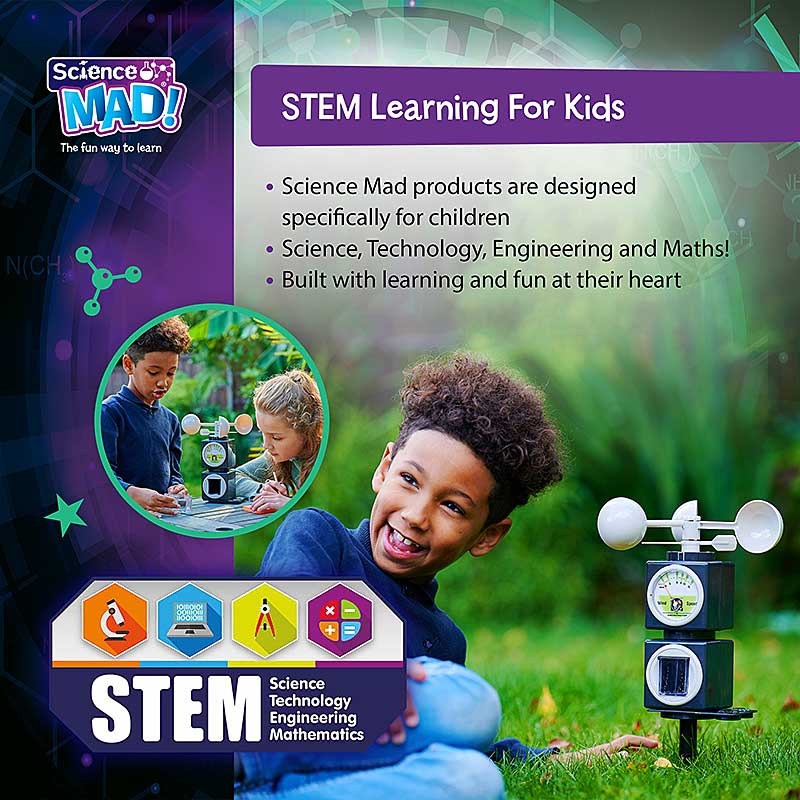 Science Mad 5-in-1 Weather Station - STEM Learning for Kids