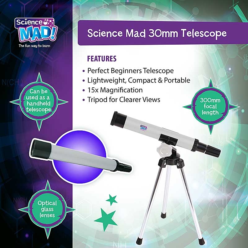 Science Mad 30mm Telescope - Features