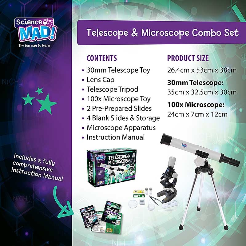 Science Mad Telescope & Microscope Set - Contents