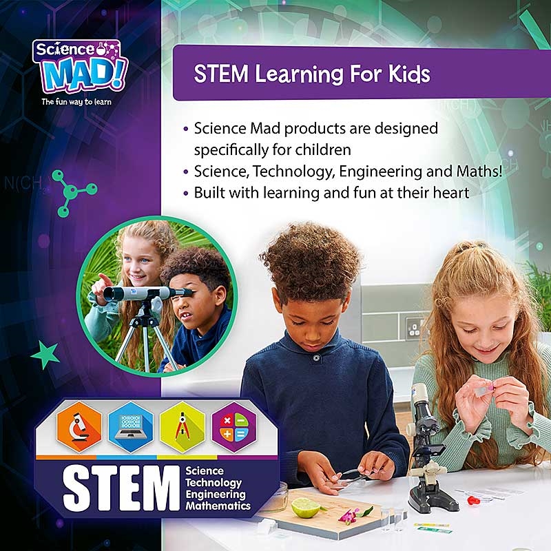 Science Mad Telescope & Microscope Set - STEM Learning for Kids