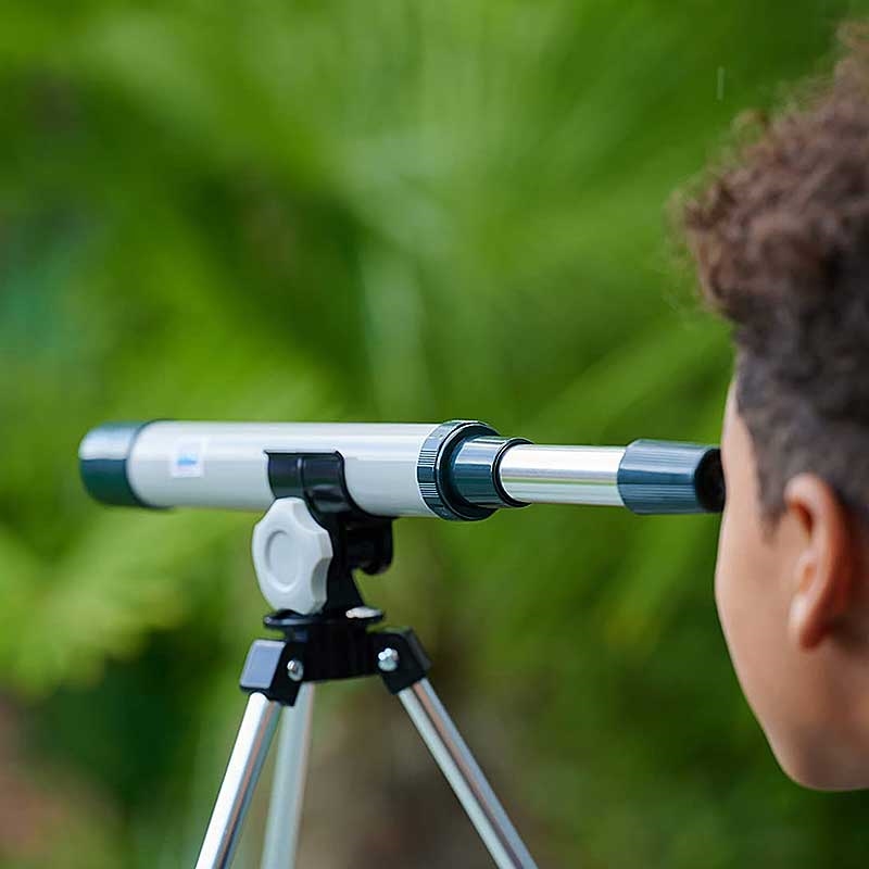 Science Mad 30mm Telescope - Boy using Telescope