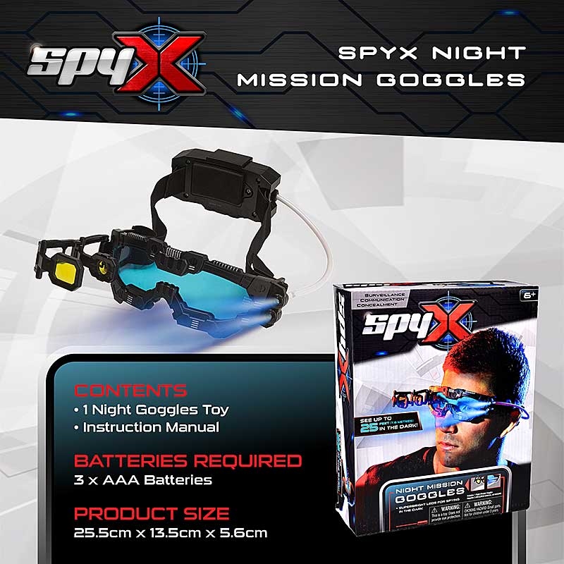 SpyX Night Mission Goggles - Contents