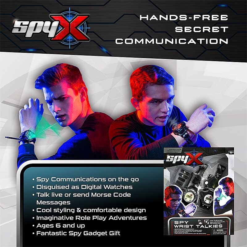 SpyX Spy Wrist Talkies - Hands-Free Secret Communication