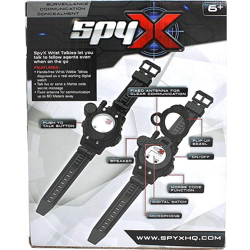 SpyX Spy Wrist Talkies - Back of Pack