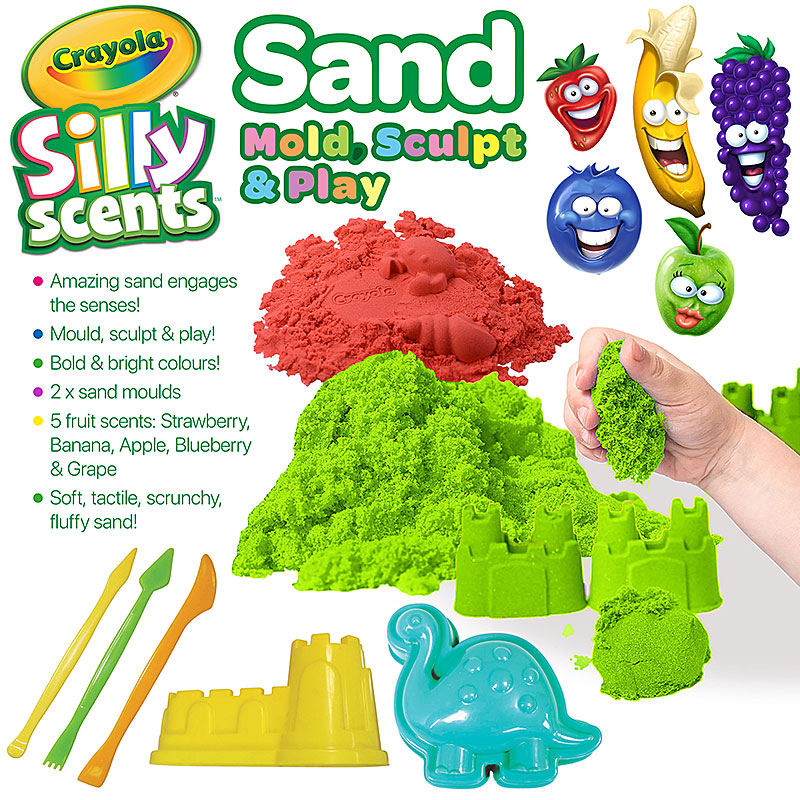 Crayola Silly Scents Creative Compounds Activity Pack - Sand Mold Sculpt and Play