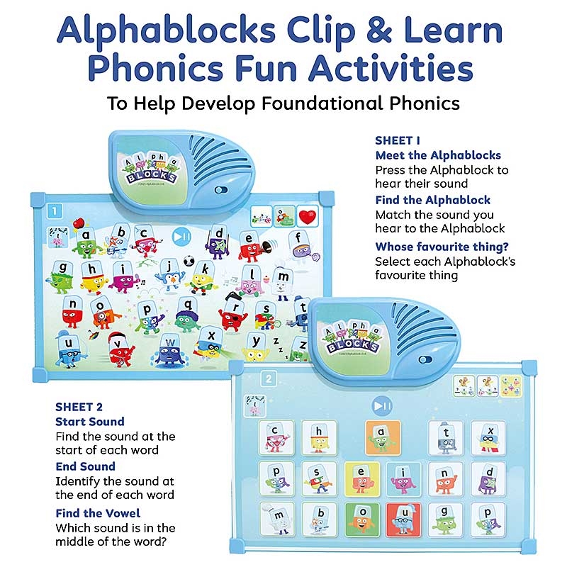 Alphablocks Clip & Learn Phonics Fun - Activities