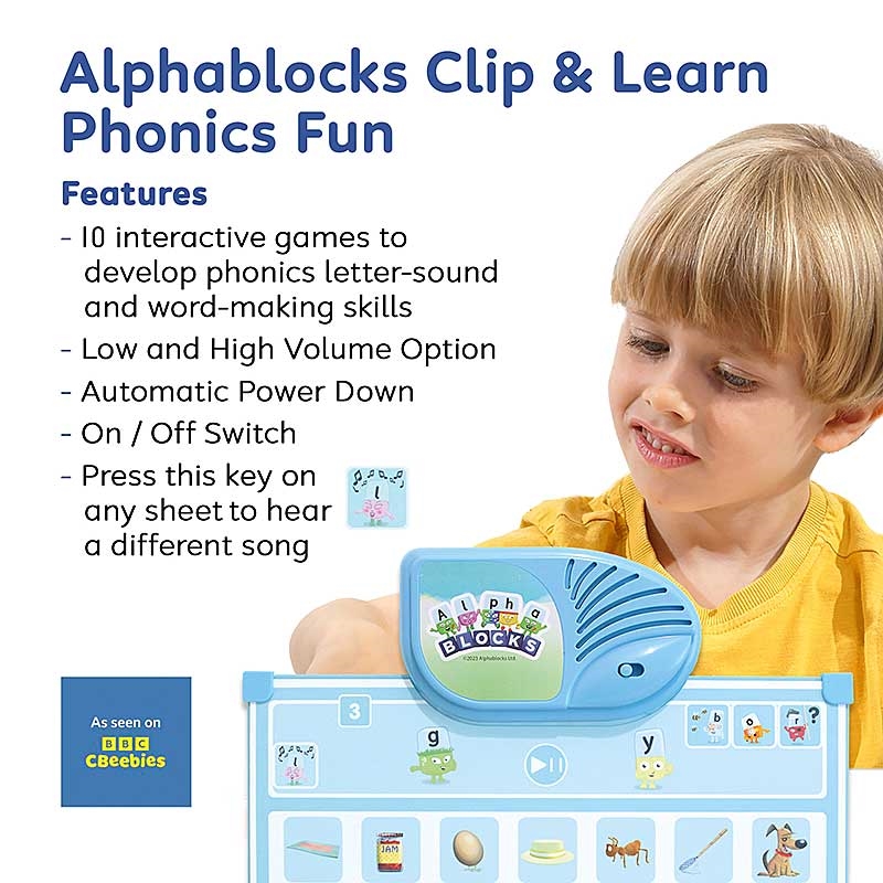 Alphablocks Clip & Learn Phonics Fun - Features