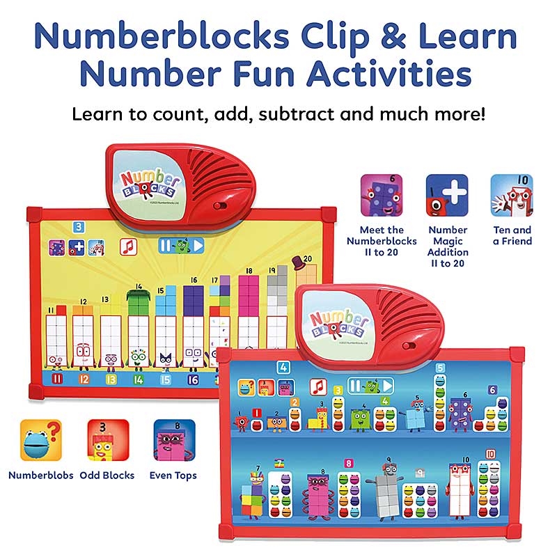 Numberblocks Clip & Learn Number Fun - Learn to Count, Add, Subtract and Much More!