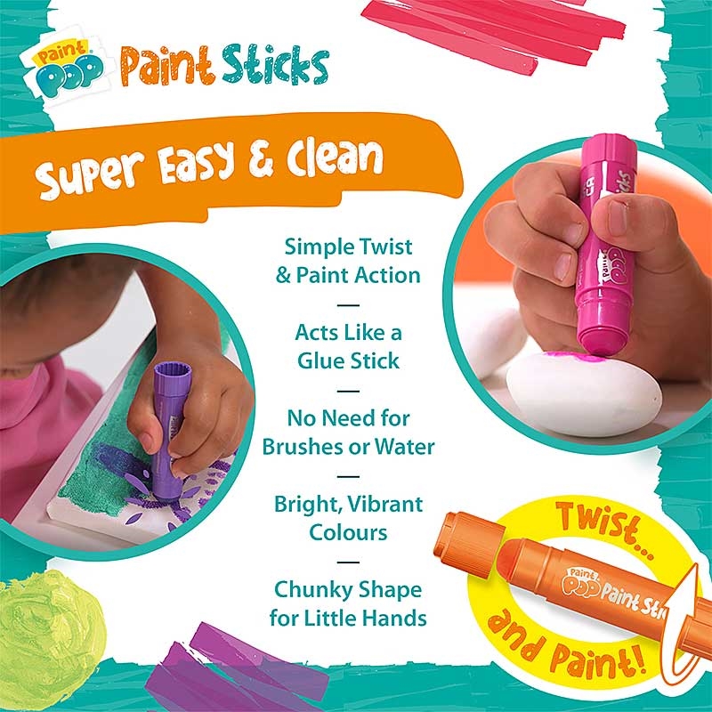 Paint Pop Paint Sticks - Super Easy & Clean