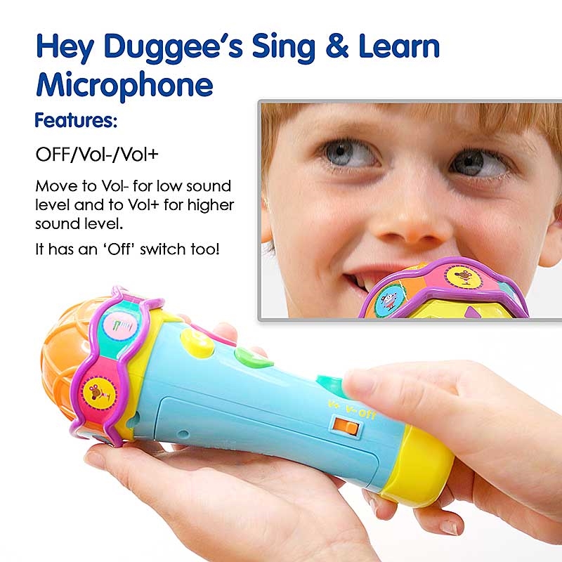 Hey Duggee Sing and Learn Microphone - Features