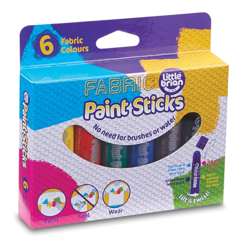 Paint Sticks Fabric - 6 Assorted