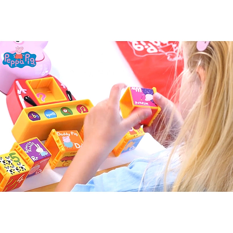 Peppa's Phonic Alphabet Young Girl placing Cube