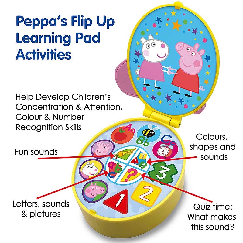 Peppa's Flip Up Learning Pad - Activities