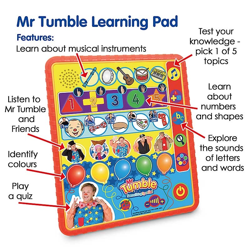 Mr Tumble Learning Pad - Features