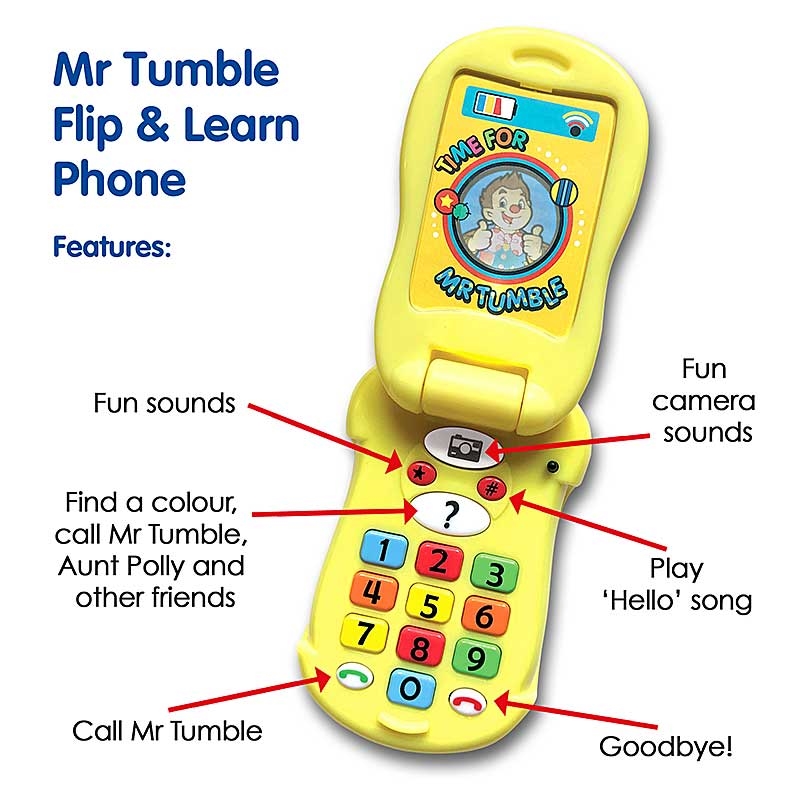 Mr Tumble Flip & Learn Phone - Features