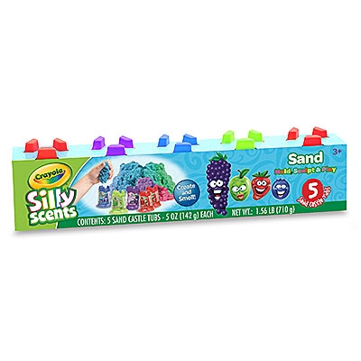 5 Pack Crayola Silly Scents 5oz Sand Castle Tubs In Sleeve