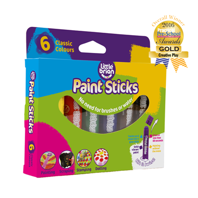 Paint Sticks Classic Colours 12 Pack - Little Brian Paint Sticks